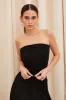 Black Corset Bandeau Crop Top sold by Ally Fashion
