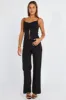 Black Straight Fit Pants Mid Rise sold by Ally Fashion