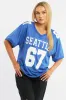 Blue Sport Tee V-neck sold by Ally Fashion