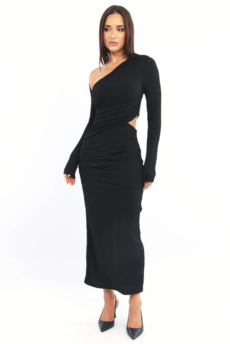 Black Bodycon Dress Textured Midi sold by Ally Fashion