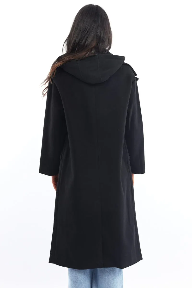 Black Coat Jersey Hood Insert sold by Ally Fashion product image thumbnail 4
