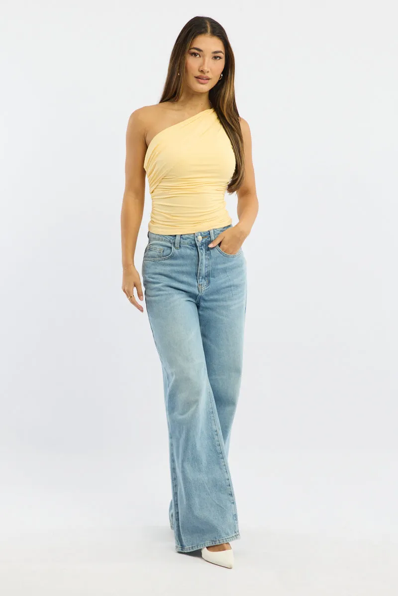 Yellow Asymmetrical Off Shoulder Top sold by Ally Fashion product image thumbnail 2