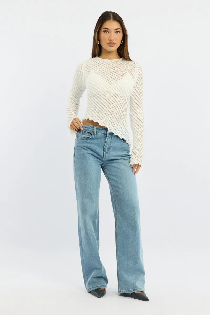 White Top Long Sleeve sold by Ally Fashion product image thumbnail 2