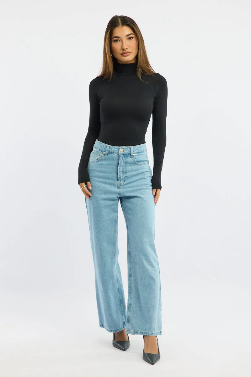 Black Turtleneck Top Long Sleeve sold by Ally Fashion product image thumbnail 2