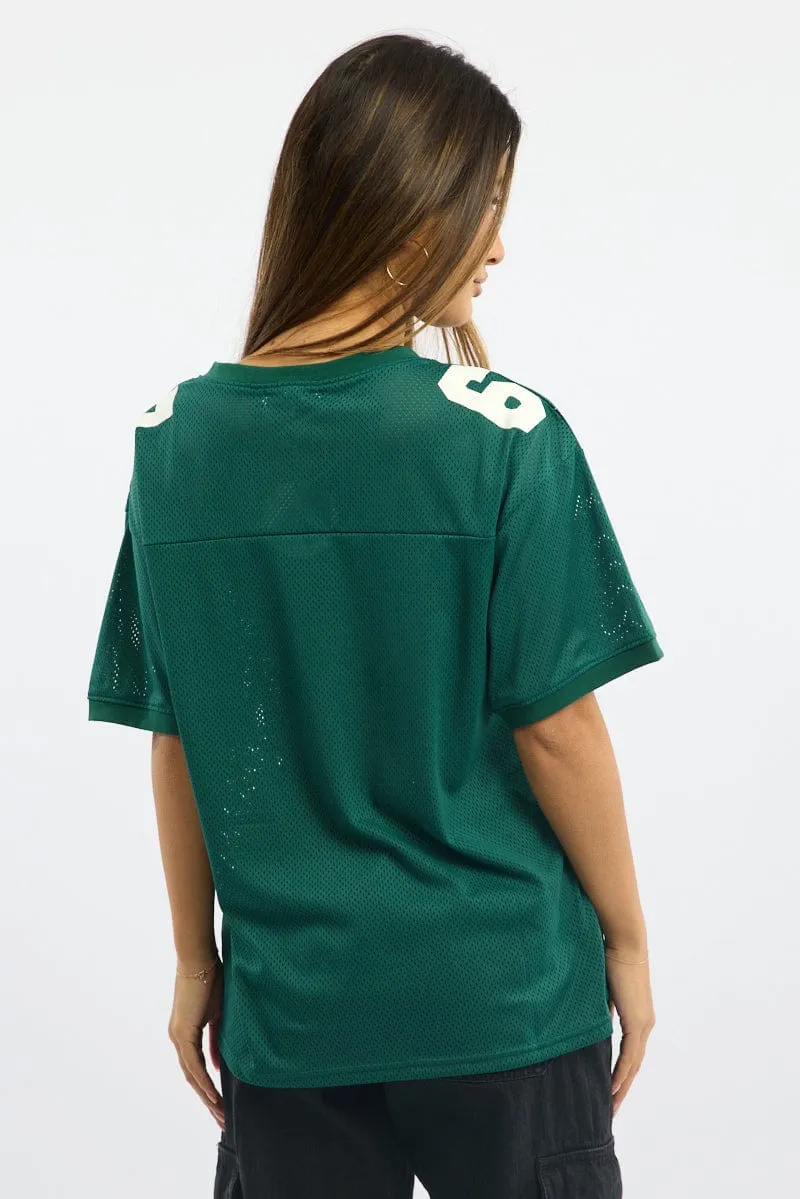 Green Sport Tee V-neck sold by Ally Fashion product image thumbnail 4