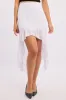 White Frill Skirt High Waisted High Low Midi sold by Ally Fashion
