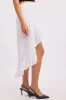 White Frill Skirt High Waisted High Low Midi sold by Ally Fashion