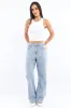 Denim Lace Up Wide Leg Jeans sold by Ally Fashion