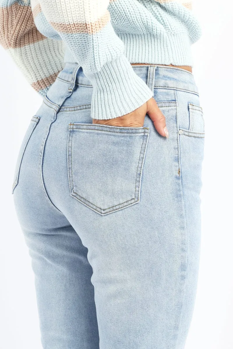 Denim Mom Jeans High Rise sold by Ally Fashion product image thumbnail 5