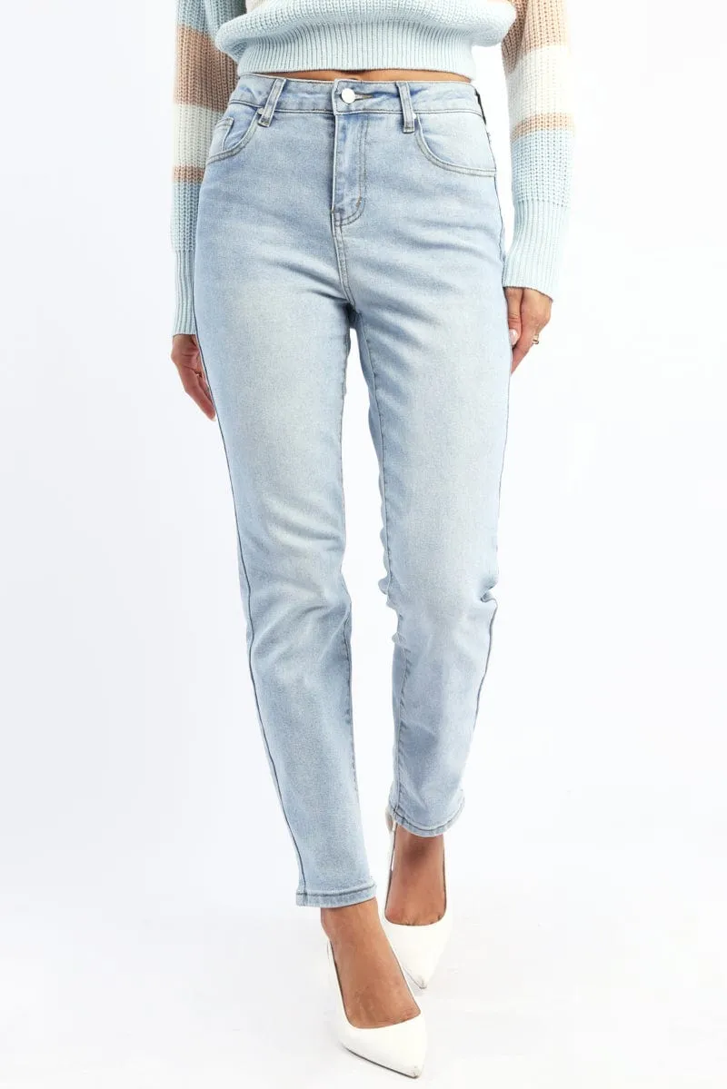Denim Mom Jeans High Rise sold by Ally Fashion product image thumbnail 2