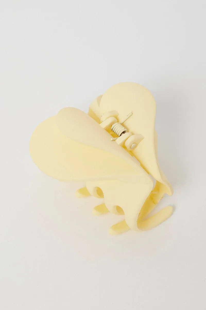 Yellow Heart Claw Clip sold by Ally Fashion