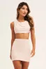 Pink Textured Crop Top Sleeveless sold by Ally Fashion