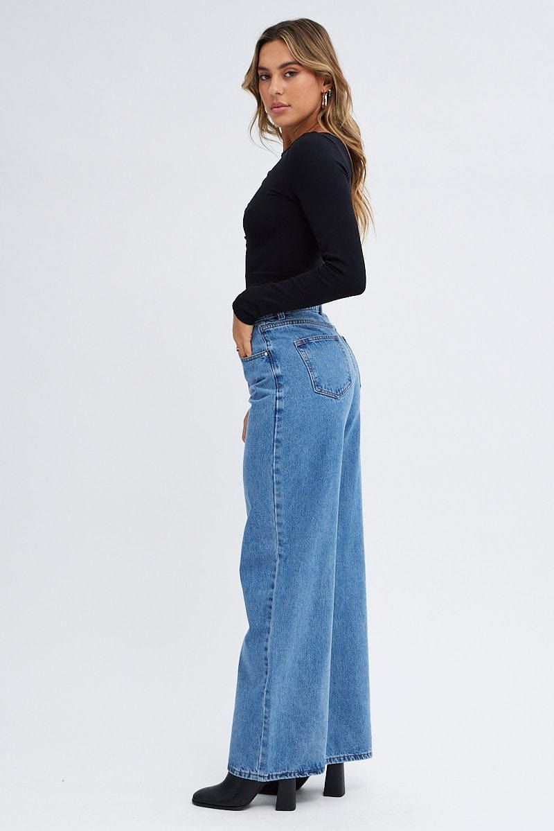 Denim Baggy Denim Jeans Midi Rise sold by Ally Fashion product image thumbnail 4