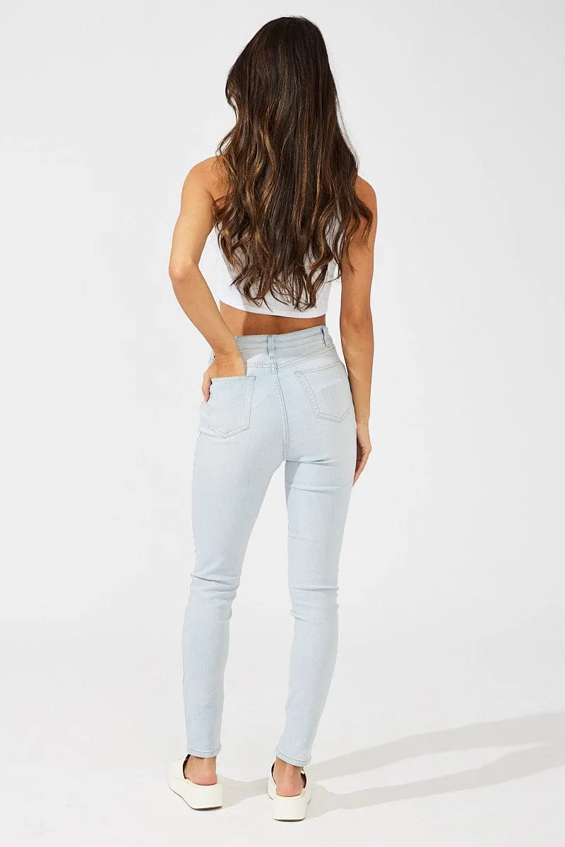 Denim Skinny Jeans High Rise sold by Ally Fashion product image thumbnail 5