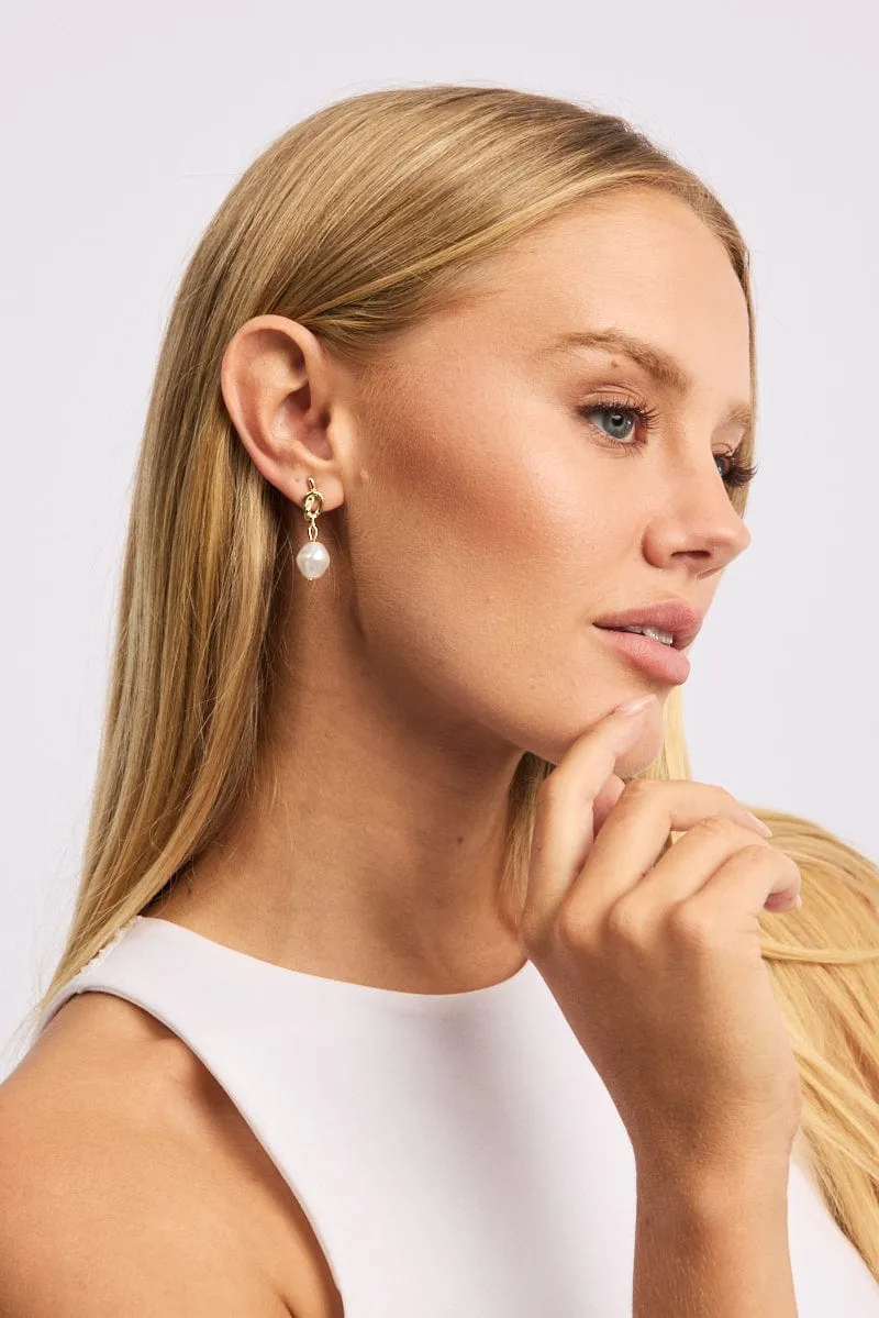 Gold Knotted Detail Earrings sold by Ally Fashion product image thumbnail 2