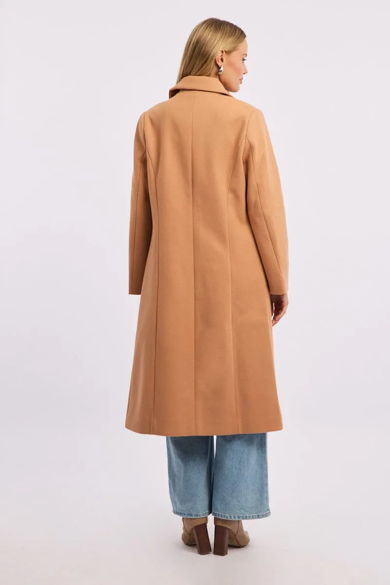 Beige Oversized Coat sold by Ally Fashion product image thumbnail 4