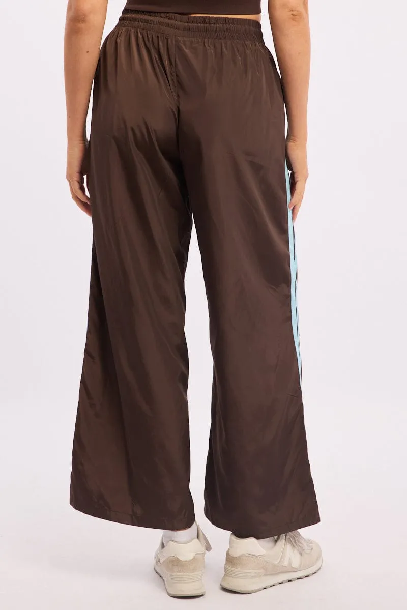 Brown Track Pants Side Stripe sold by Ally Fashion product image thumbnail 4