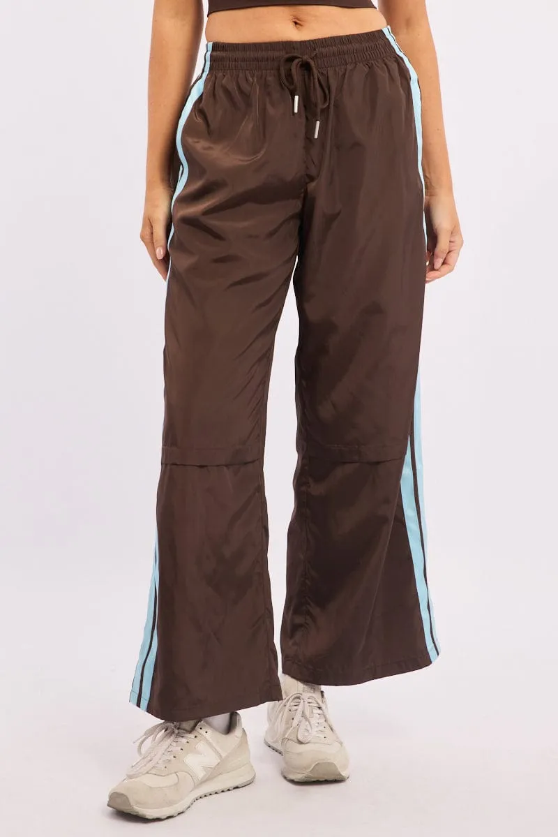 Brown Track Pants Side Stripe sold by Ally Fashion product image thumbnail 2
