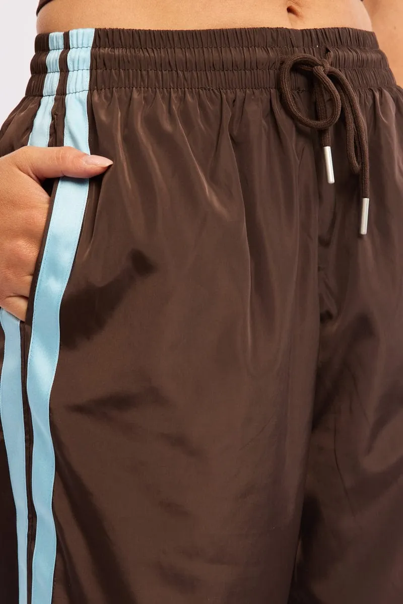 Brown Track Pants Side Stripe sold by Ally Fashion product image thumbnail 5