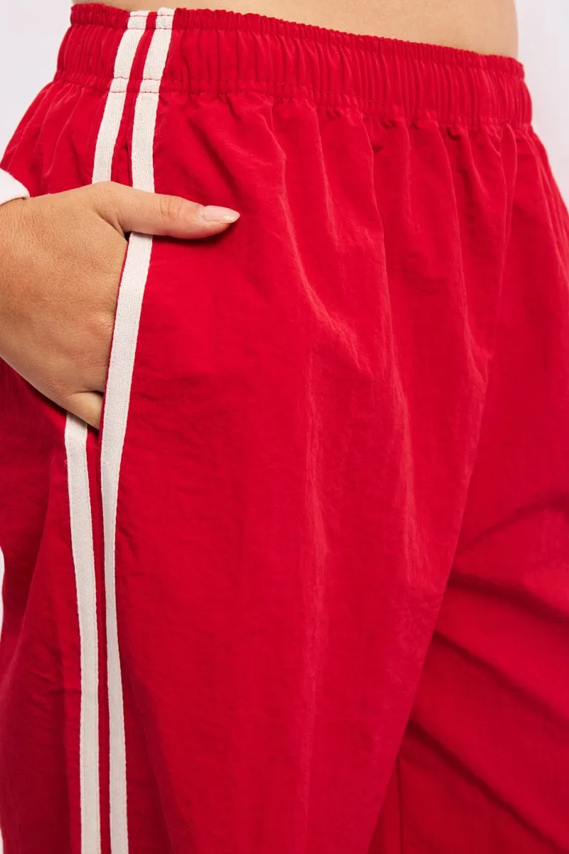 Red Track Pants Side Stripe sold by Ally Fashion product image thumbnail 5