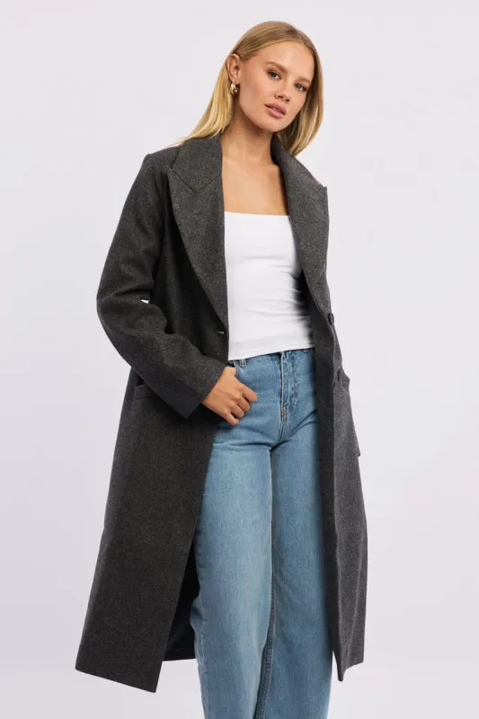 Grey Oversized Coat sold by Ally Fashion
