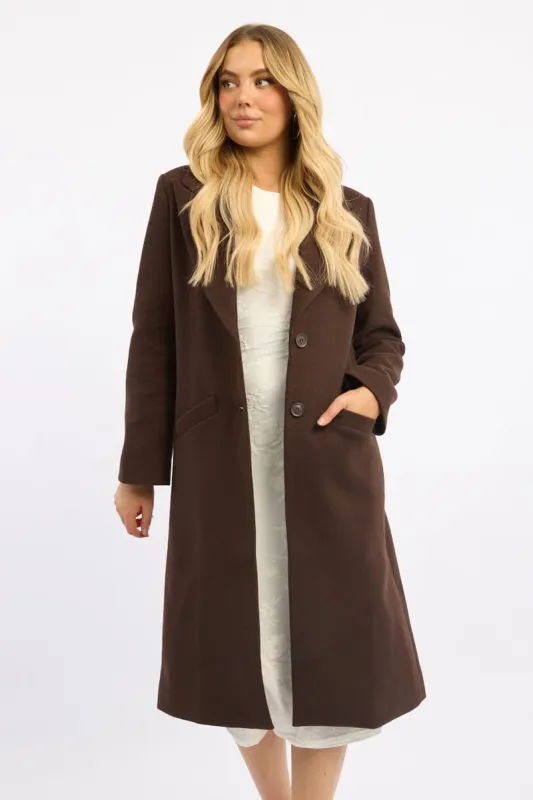 Brown Oversized Coat sold by Ally Fashion