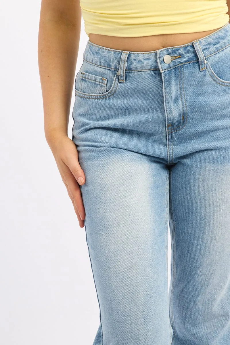 Denim Straight Jeans High Rise sold by Ally Fashion product image thumbnail 5