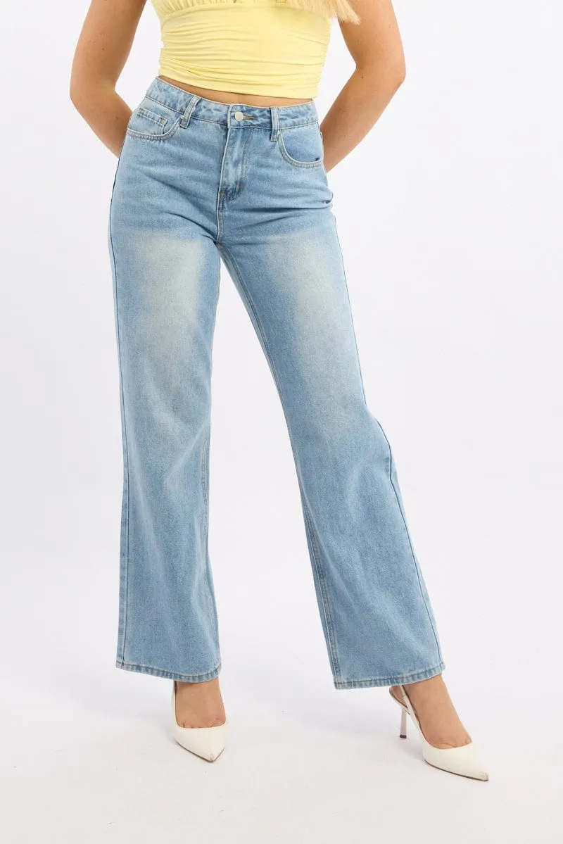 Denim Straight Jeans High Rise sold by Ally Fashion product image thumbnail 2