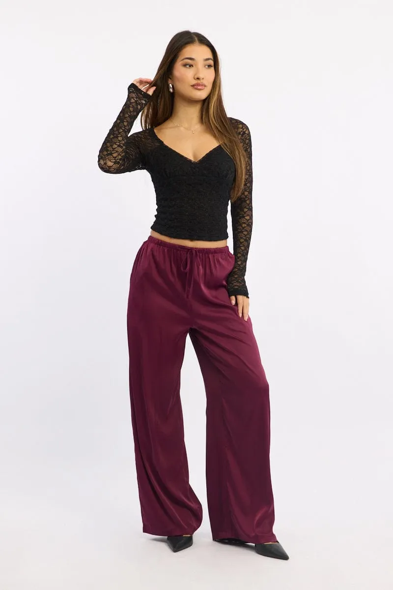 Black Lace Top Long Sleeve sold by Ally Fashion product image thumbnail 2