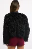 Black Faux Fur Jacket sold by Ally Fashion