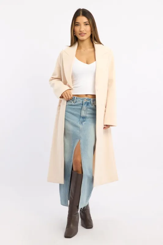 White Oversized Coat sold by Ally Fashion