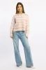 Pink Stripe Knit Jumper Long Sleeve Multi Stripe sold by Ally Fashion