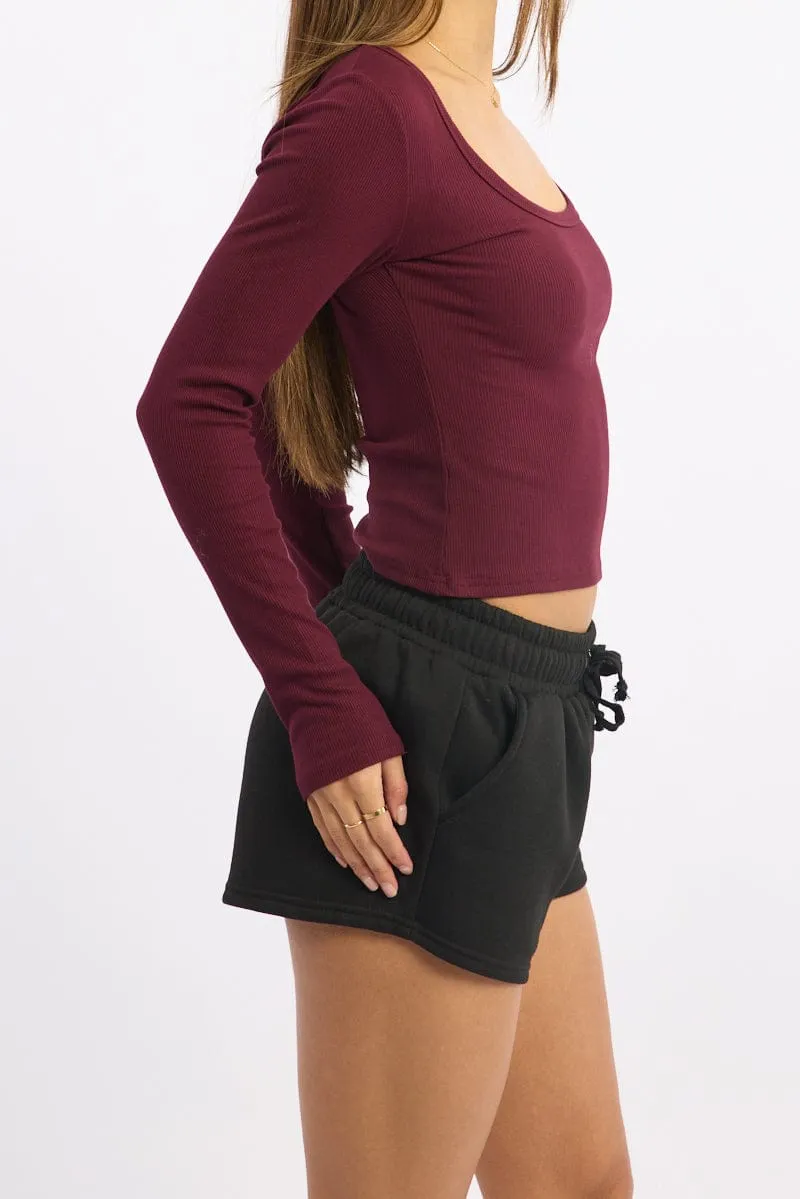 Black Track Shorts Elasticated Waist sold by Ally Fashion product image thumbnail 3