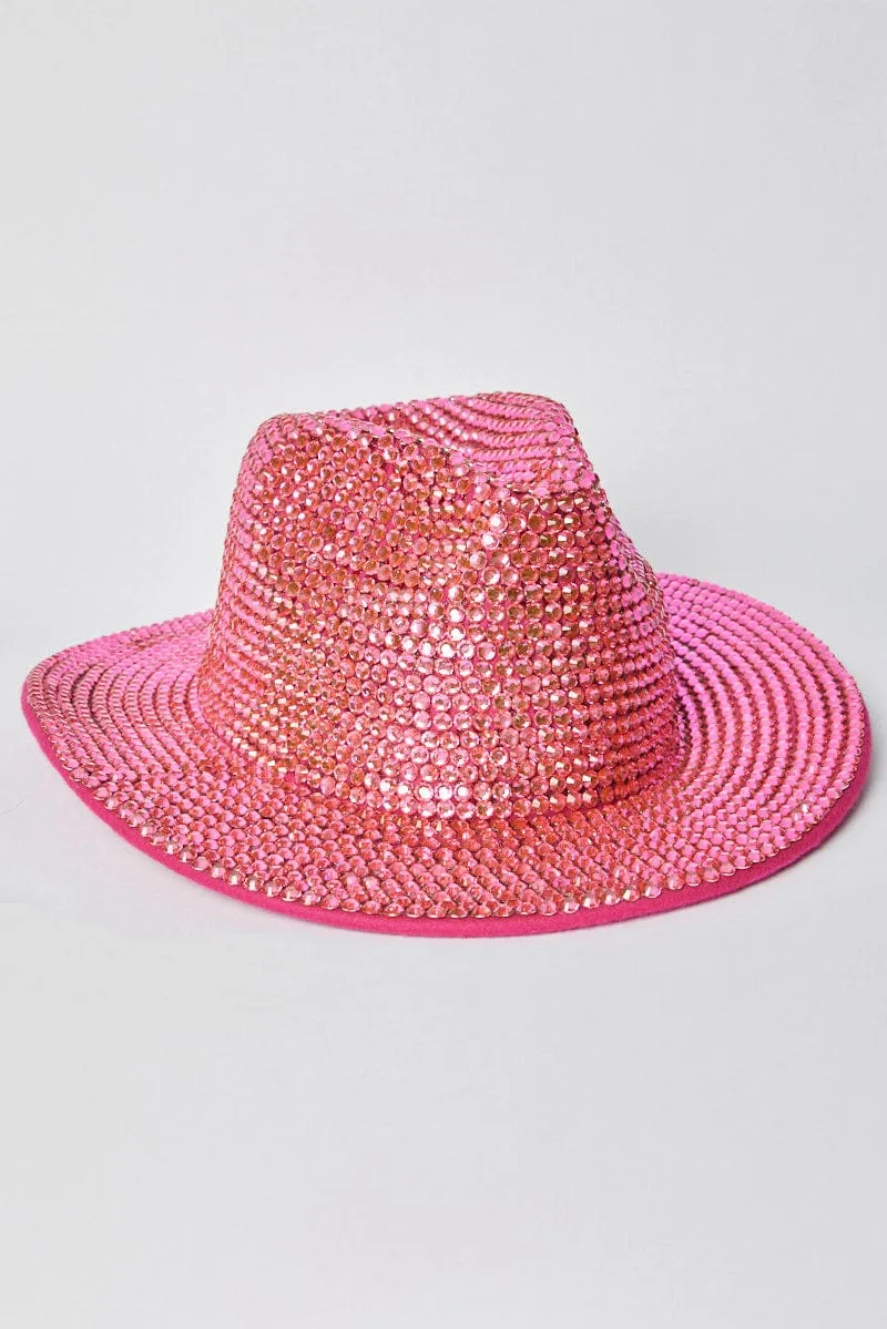 Pink Fedora Hat Festival sold by Ally Fashion