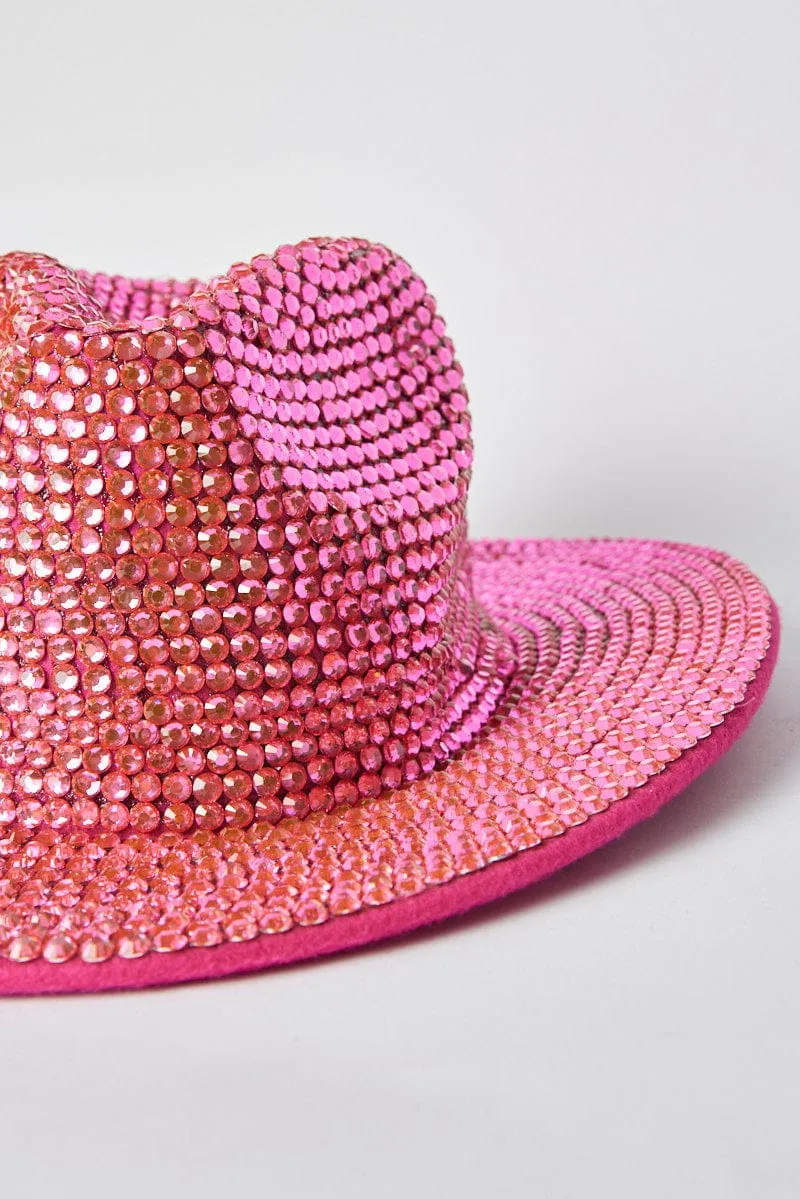 Pink Fedora Hat Festival sold by Ally Fashion product image thumbnail 2