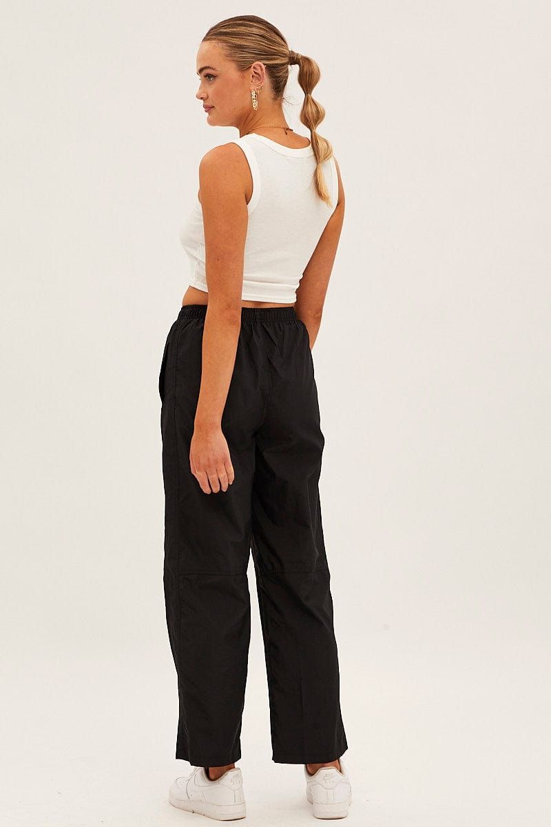 Black Cargo Parachute Pants sold by Ally Fashion product image thumbnail 4