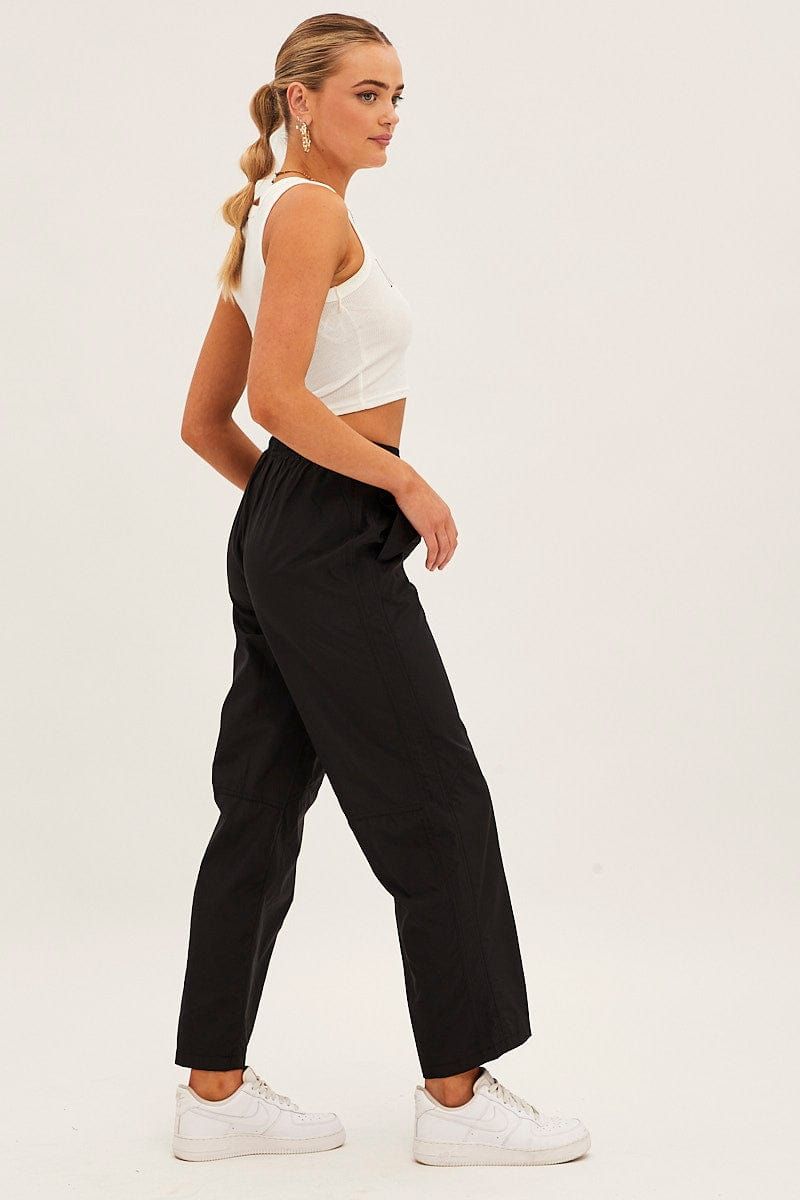 Black Cargo Parachute Pants sold by Ally Fashion product image thumbnail 5