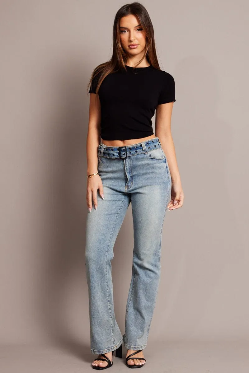 Black T Shirt Short Sleeve Crew Neck Seamless sold by Ally Fashion product image thumbnail 2