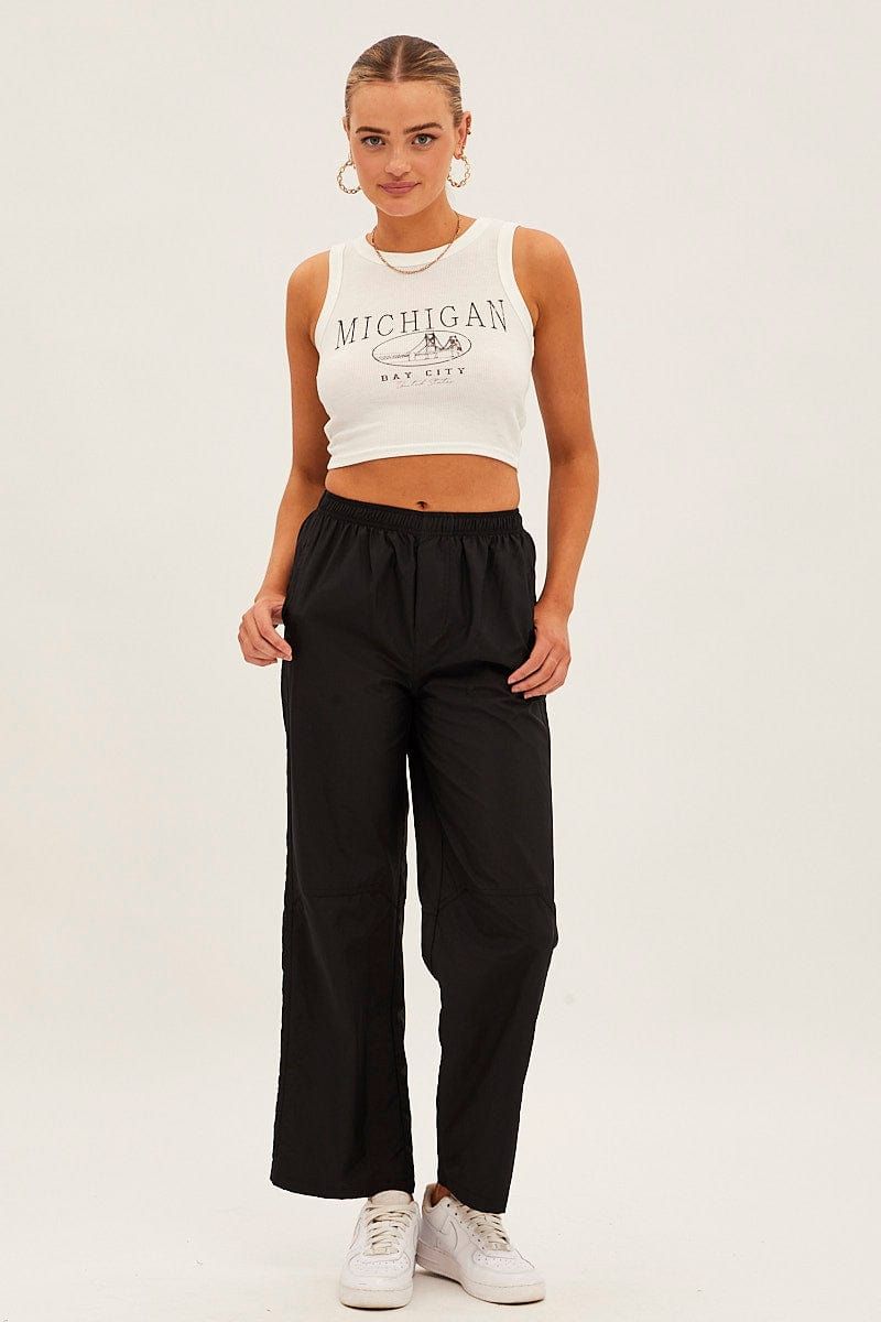 Black Cargo Parachute Pants sold by Ally Fashion product image thumbnail 3