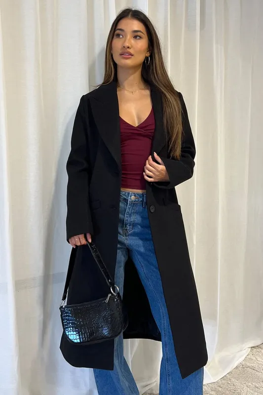 Black Oversized Coat sold by Ally Fashion