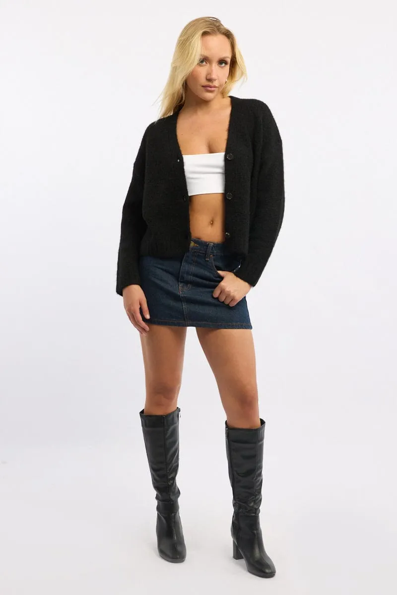 Black Oversized Cardigan Long Sleeve V-neck sold by Ally Fashion product image thumbnail 2