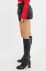 Black Mini Pu Skirt High Waisted Faux Leather sold by Ally Fashion