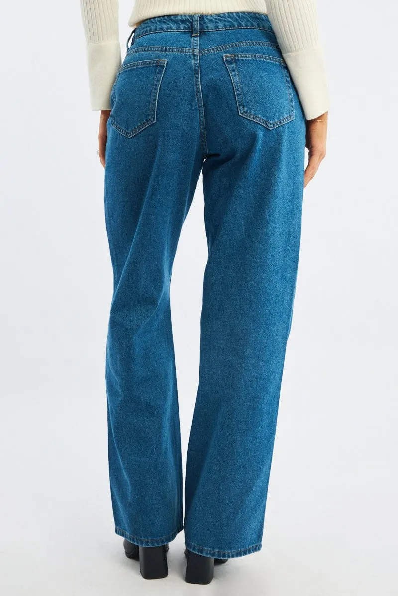 Denim Straight Jeans High Rise sold by Ally Fashion product image thumbnail 5
