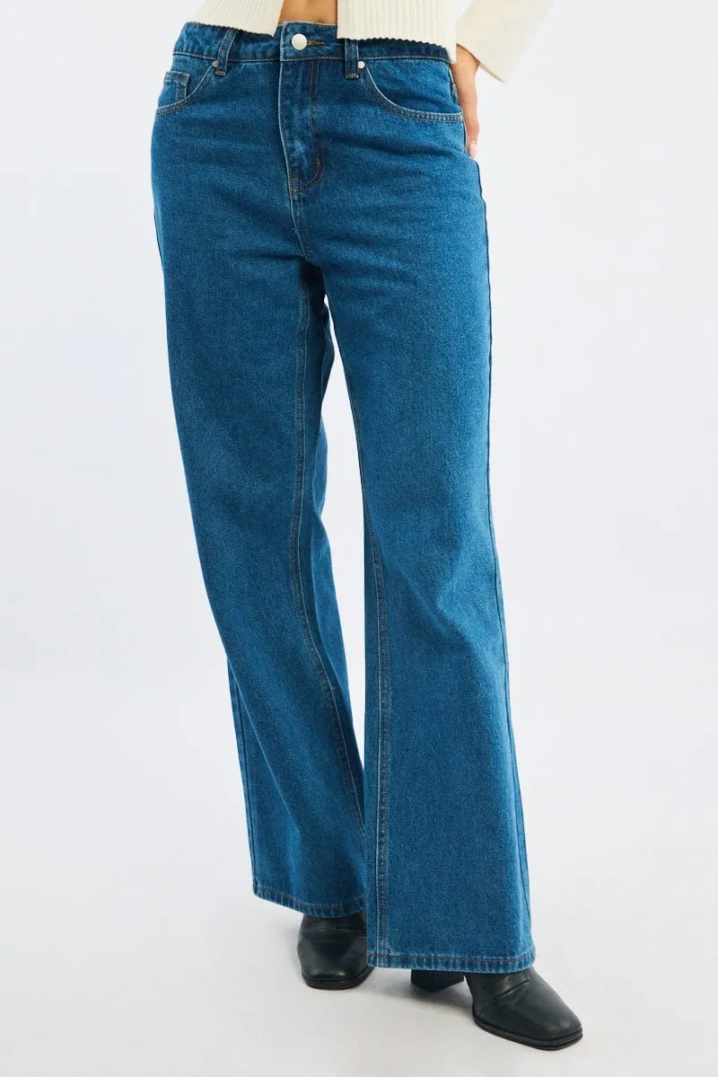 Denim Straight Jeans High Rise sold by Ally Fashion product image thumbnail 2
