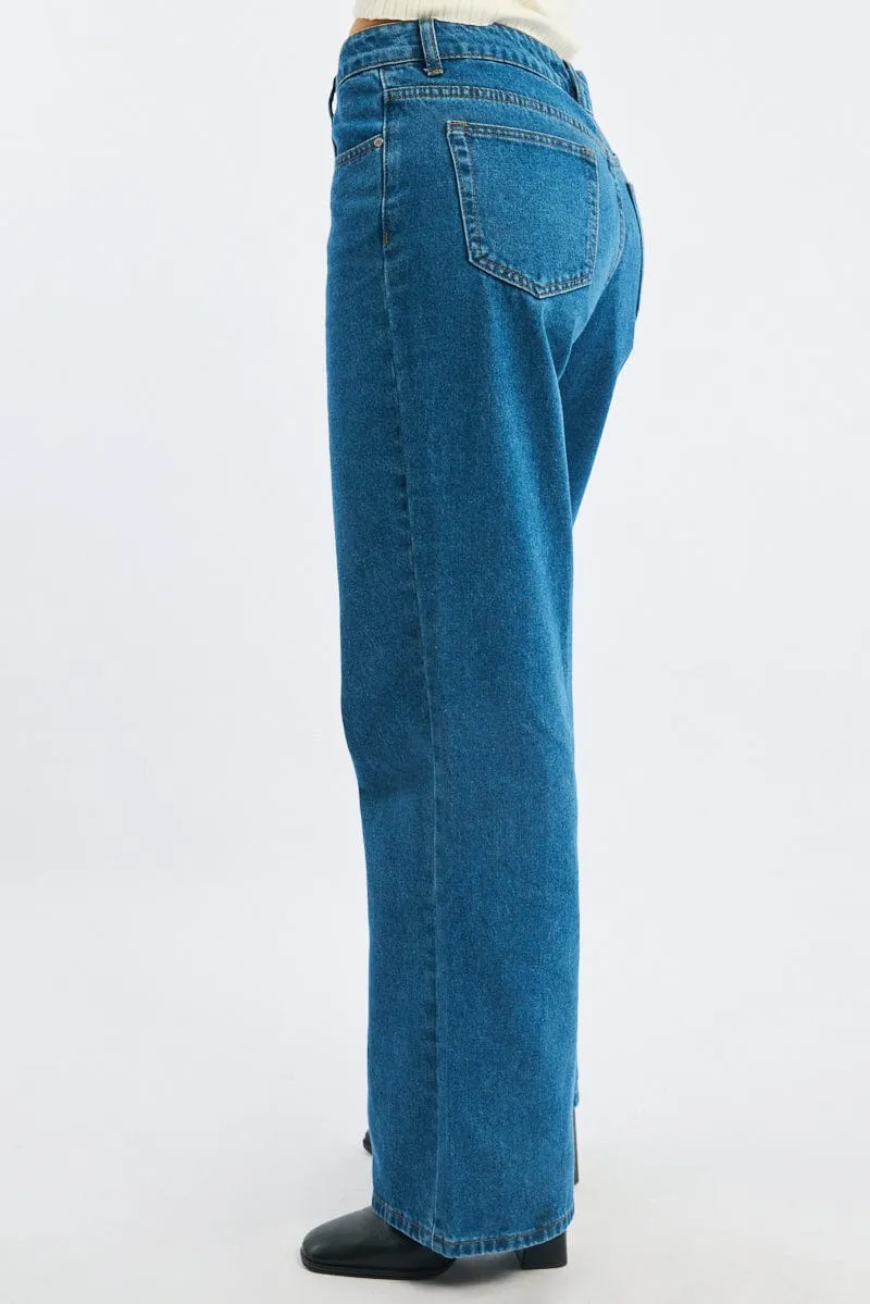Denim Straight Jeans High Rise sold by Ally Fashion product image thumbnail 4