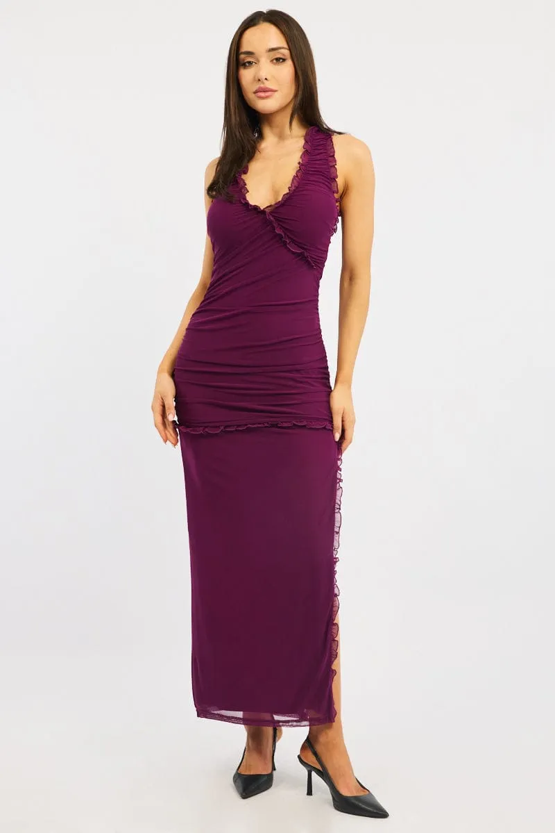 Purple Bodycon Dress Maxi sold by Ally Fashion product image thumbnail 3