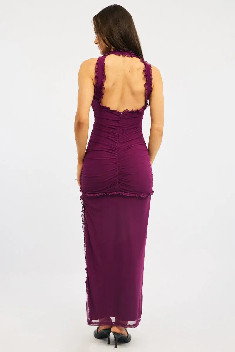 Purple Bodycon Dress Maxi sold by Ally Fashion product image thumbnail 4