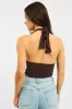 Brown Halter Neck Top sold by Ally Fashion