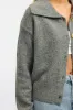 Grey Collar Knit Cardigan sold by Ally Fashion