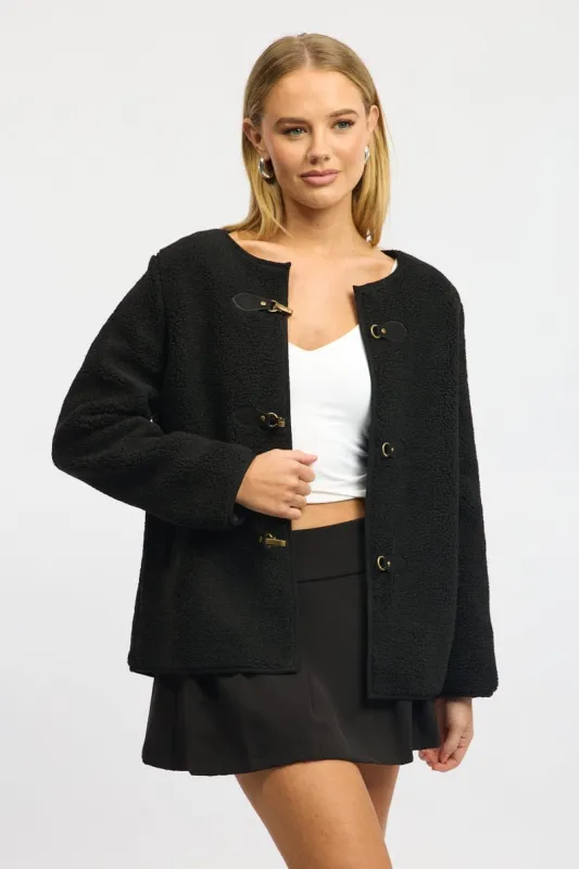 Black Terry Coat sold by Ally Fashion
